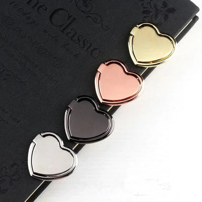 PC Heart Pattern Mobile Phone Finger Ring Holder Phone Accessories