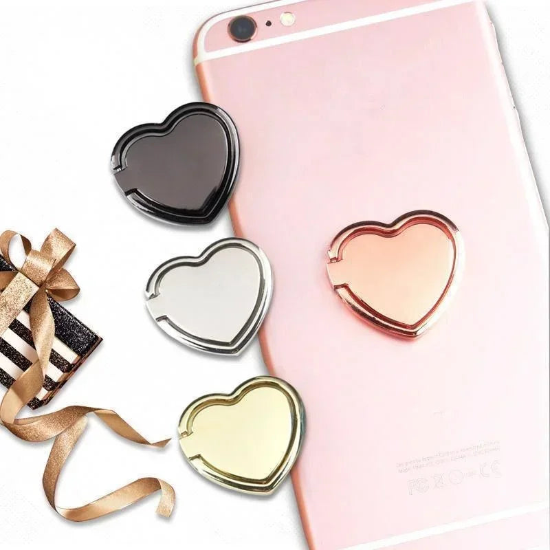 PC Heart Pattern Mobile Phone Finger Ring Holder Phone Accessories