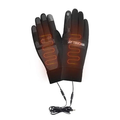 PC Heated Electric Gloves Full Finger Workout Gloves Waterproof Winter Touc