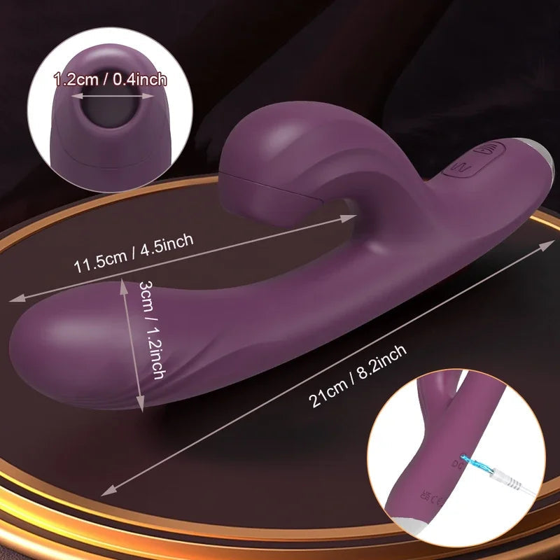 Gtooza_Heating Vibrator  Women Clit Sucker Vacuum Clitoris Stimulator Silicone G-spot Dildo Masturbation Female Sex Toy Adult Goods gtooza.com