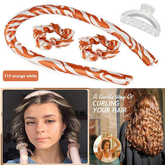 Heatless Curling Rod Headband No Heat Curls Ribbon Hair Rollers Lazy Curler Soft  Ribbon Hair Curlers DIY Hair Styling Tools