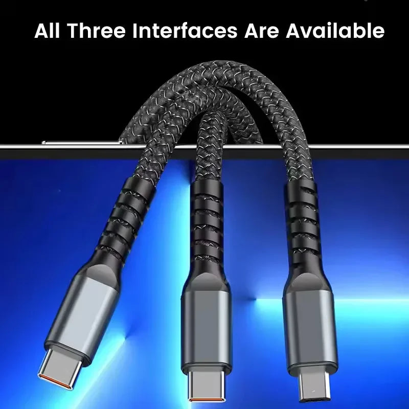 New New Trend 4 In 1 Zinc USB Cable PD 100W Multi-function USB Charging Cab