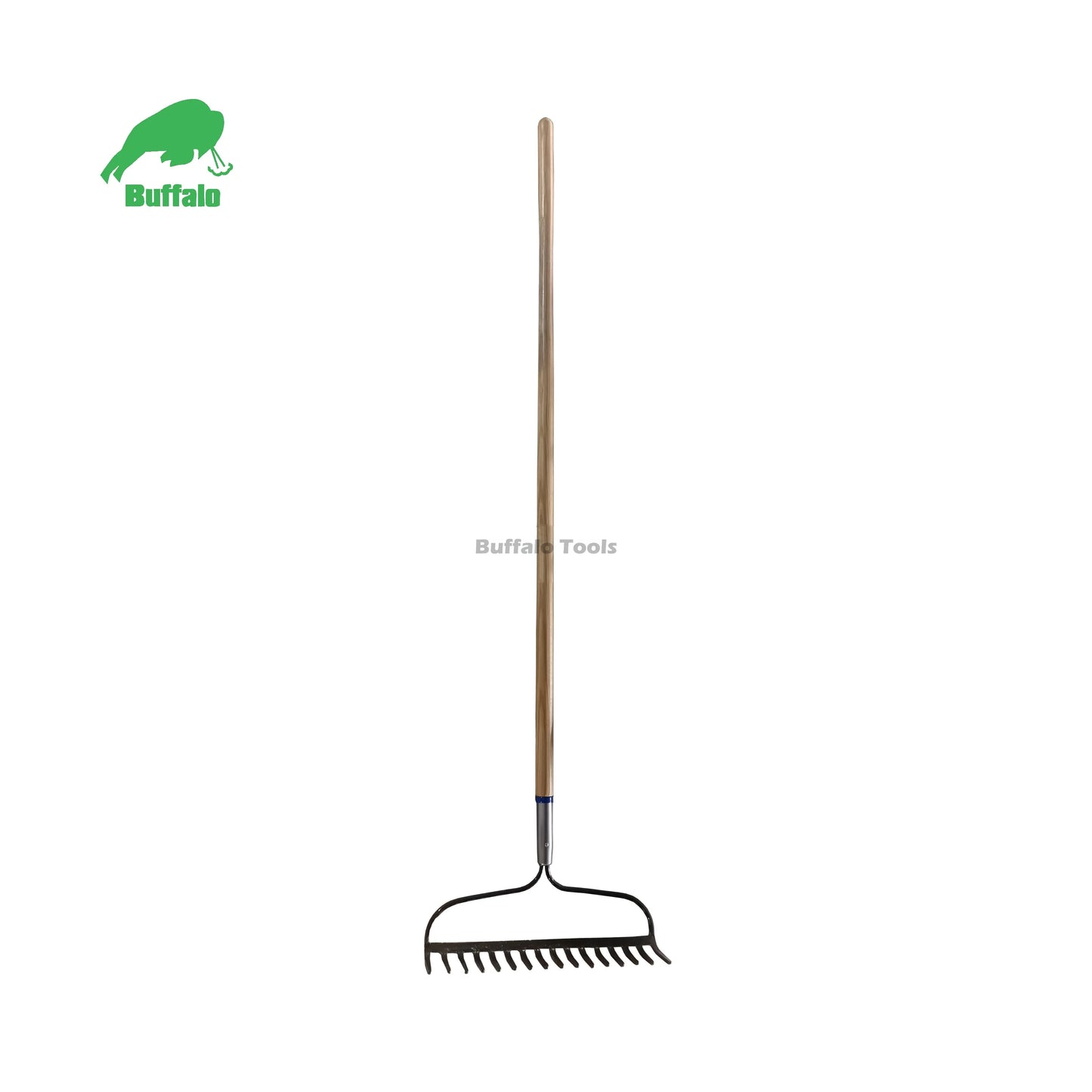 Buffalo PBR316L High Quality Lawn Home Garden Tools Metal Garden 16 Tines Rake with Wood Handle