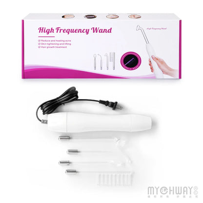 PC High Frequency Skin Therapy Wand Machine Portable Handheld  Acne Massage