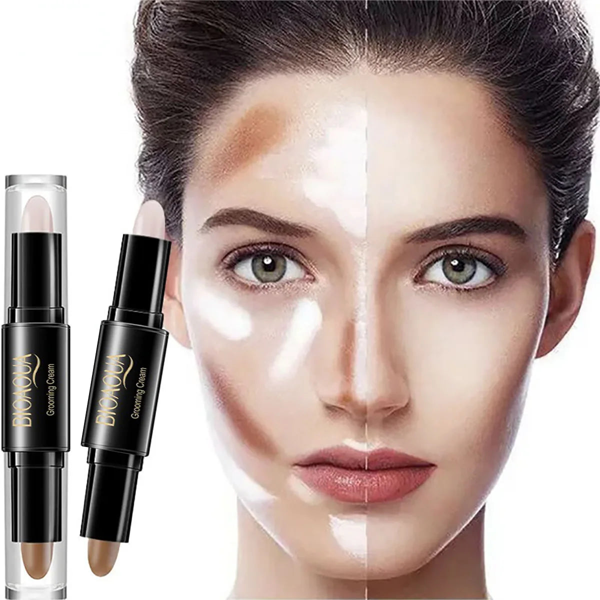 High Quality Professional Makeup Base Foundation Cream  Face Concealer Contouring  Face Bronzer Beauty Women's Cosmetics