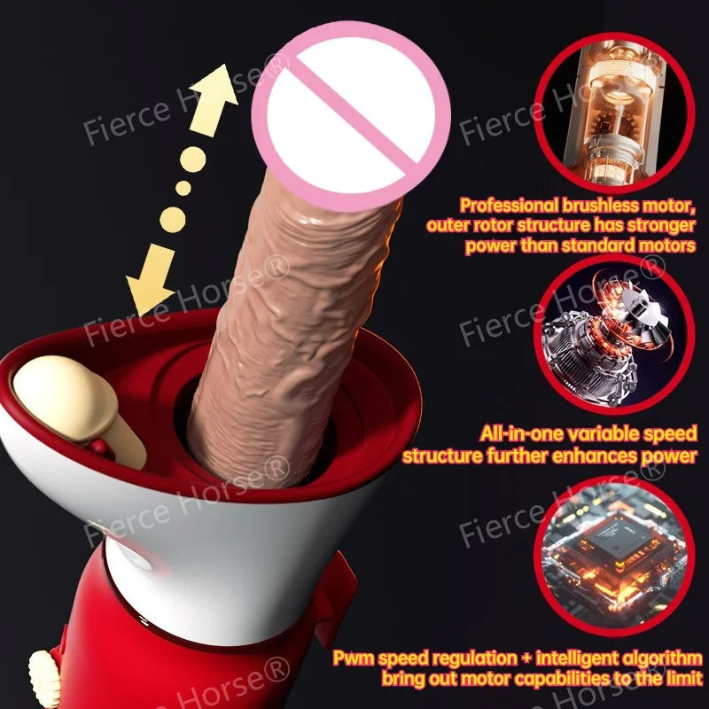 High-end Female Sex Toys Multifunction Automatic Heated Telescopic Vibration Quiet Dildo Vibrator Dick Penetration Anal Dildos gtooza.com