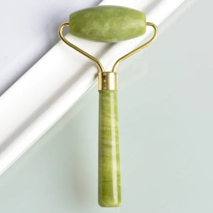 PC Home Jade Massage Roller Wooden Handle Jade Handle Barbed Xiuyan  Facial