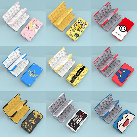 Hot 48 in 1 for Nintendo Switch OLED LITE Accessories Cute Game Card Case SD Cards Shell Switch Storage Box For Nintendo Switch