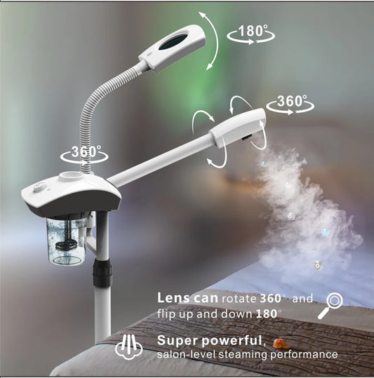 PC Hot Facial Steamer Warm Mist Humidifier  Face Deep Cleaning Vaporizer Ozone Salon Home Spa Sprayer Skin Care Whitening