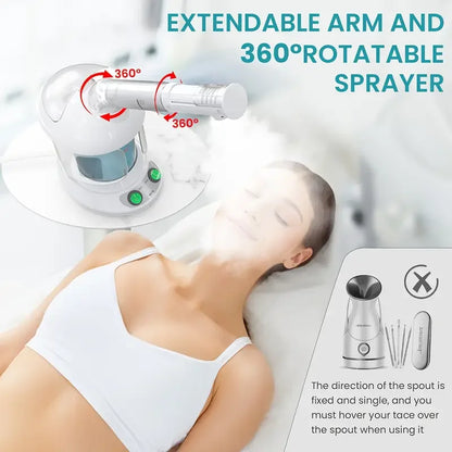 PC Hot Sale Facial Steamer Humidifier and Ionic Facial Sauna  Deep Hydration Moisturizing Skin Care Tool  Salon or Home Use