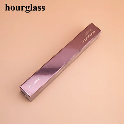 Hourglass Concealer Brush Synthetic Hair Angled Concealer Brush Eye Concealer Blending Brush Brown Metal Handle Makeup Tool