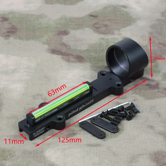 Hunting 1x28 Red Dot Sight Light Weight Scope Fit Shotguns Rib Rail Red and Green Fiber Shooting Holographic Sight For 11mm Rail