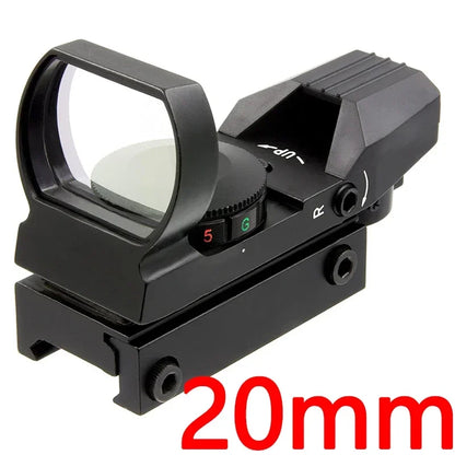 Hunting Reflex Sight Red Green 4 Reticle Holographic Projected Red Dot Sight Tactical Airgun Scope 11/20mm Rail  Rifle Airsof