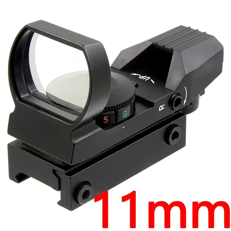 Hunting Reflex Sight Red Green 4 Reticle Holographic Projected Red Dot Sight Tactical Airgun Scope 11/20mm Rail  Rifle Airsof