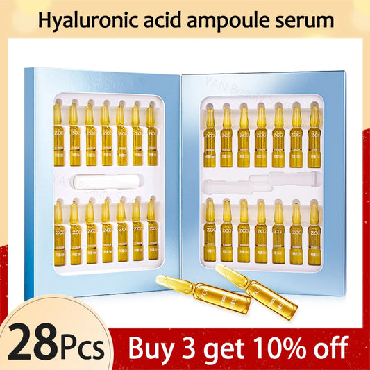 Hyaluronic Acid Ampoule Set Beauty Brighten Facial Serum Aloe Moisturizing Anti Aging Essence Korean Skincare Products  Woman