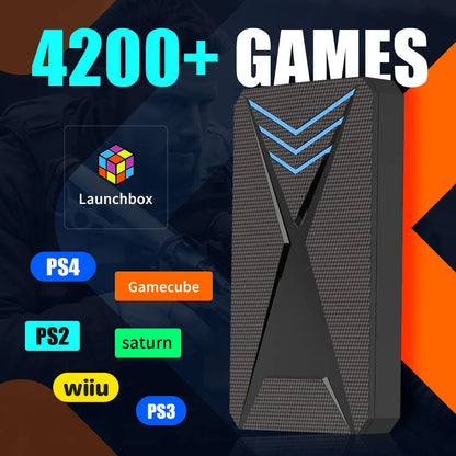 Hyper Base Lbox 2TB Game Hard Drive built-in 4200+ 3D&PC Games For PS4/PS3/PS2/Switch/GameCube/DC/Wii/Wiiu Plug&Play For WIN PC