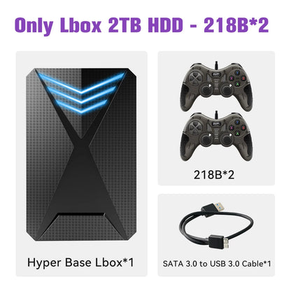 Hyper Base Lbox 2TB Game Hard Drive built-in 4200+ 3D&PC Games For PS4/PS3/PS2/Switch/GameCube/DC/Wii/Wiiu Plug&Play For WIN PC