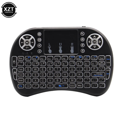 PCI8 Backlit Mini Wireless Keyboard English Russian Spanish Portuguese 2.4G