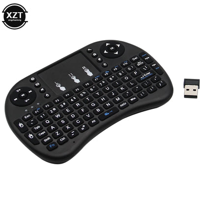 PCI8 Backlit Mini Wireless Keyboard English Russian Spanish Portuguese 2.4G