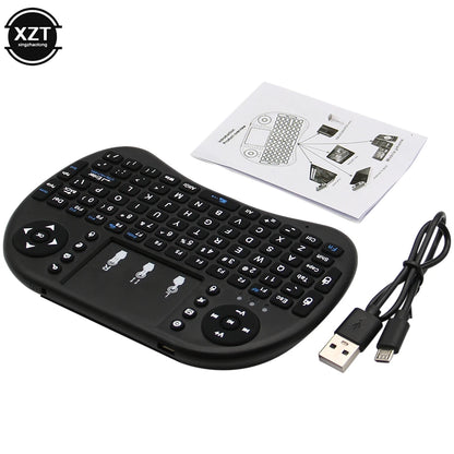 PCI8 Backlit Mini Wireless Keyboard English Russian Spanish Portuguese 2.4G