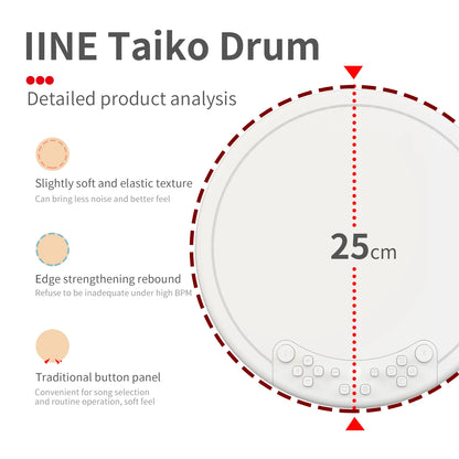 IINE Taiko Drum Master Compatible Nintendo Switch/Lite/OLED