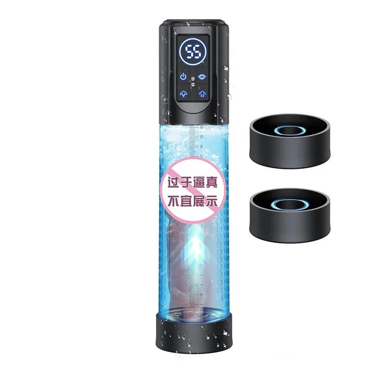 GtoozaIPX7 Waterproof Electric Penis Erection Enlargement Automatic Vacuum Pump 4 Suction Masturbating Sex Toy  Men