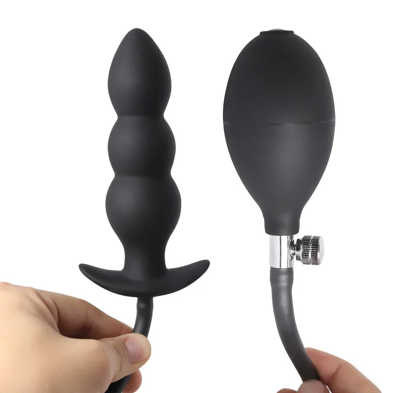 Gtooza_Inflatable Anal Metal Ball Plug Sex Toys  Men Women Huge  Ass Butt Dilator Prostate Massager G Spot Stimulator gtooza.com