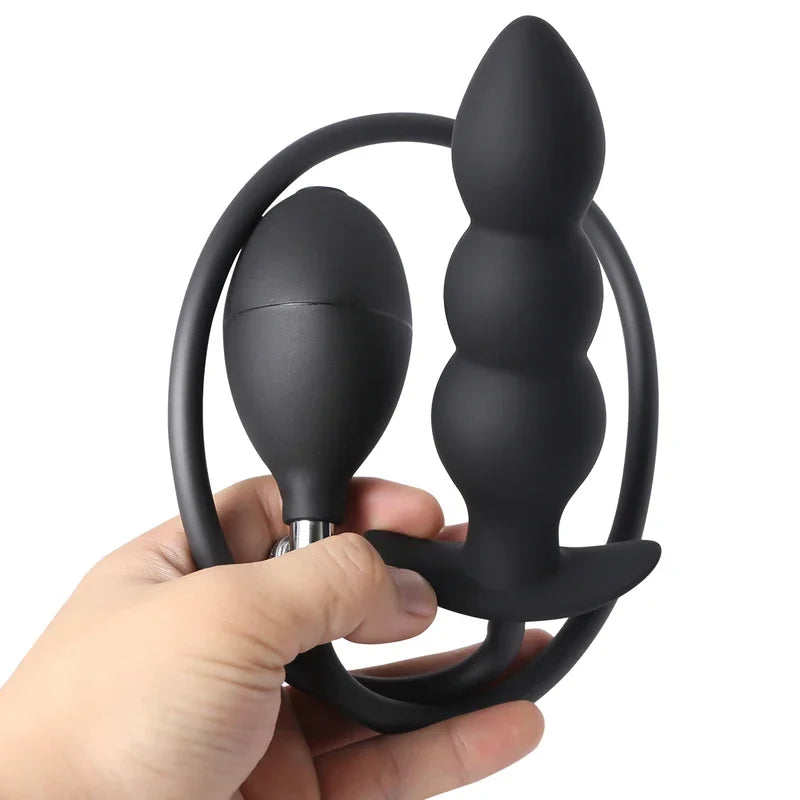 Gtooza_Inflatable Anal Metal Ball Plug Sex Toys  Men Women Huge  Ass Butt Dilator Prostate Massager G Spot Stimulator gtooza.com