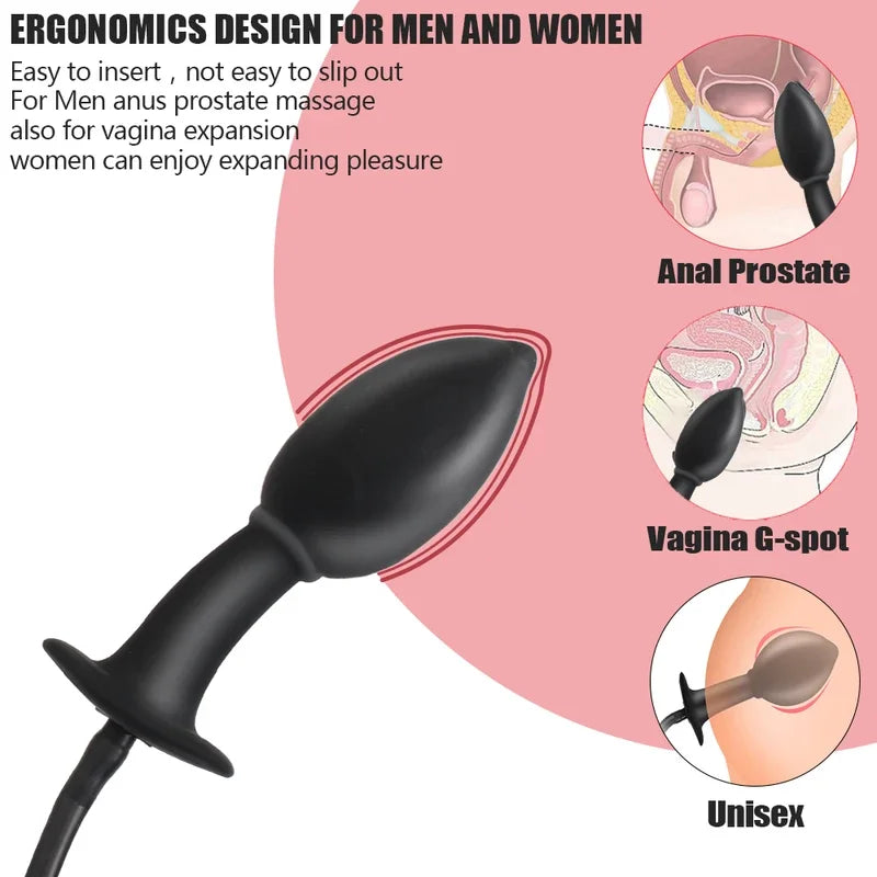 GtoozaInflatable Anal Plug 15cm Ball Butt Dilator  Women Vaginal Expander Men Prostate Massager Sex Toys Adult Game Erotic Products gtooza.com