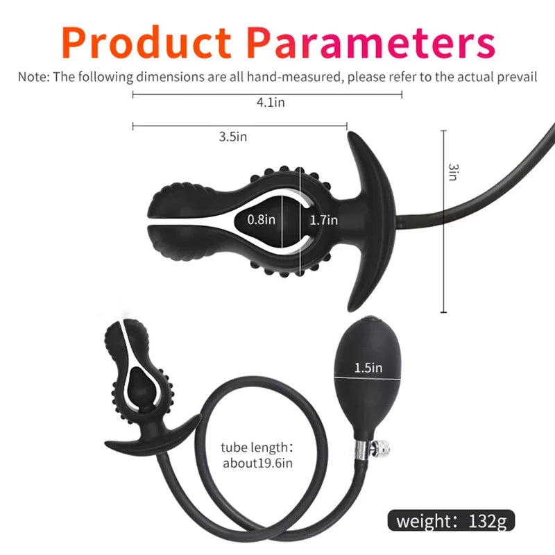 Inflatable Butt Plug No Vibrator Prostate Massager Vaginal Dilator G Spot Expansion Stimulator Adult Anal Sex Toys gtooza.com