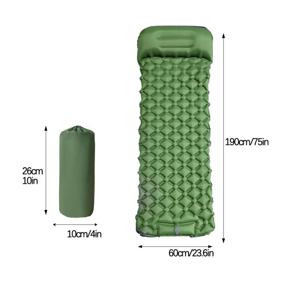 PC Inflatable Camping Pad Waterproof Camping Mattress Blow Up Sleep Pad Cam