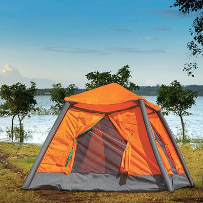 PC Inflatable Tent Automatic Waterproof 4-5 People Camping Air Tent Folding