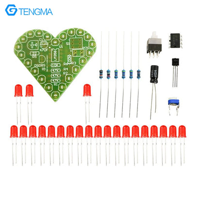 Interesting Heart-Shaped LM358 Breathing Lamp Love Electronic Production Teaching Training DIY Circuit Board Welding Exercise