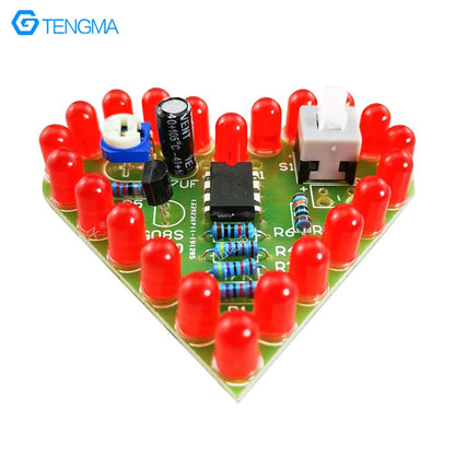 Interesting Heart-Shaped LM358 Breathing Lamp Love Electronic Production Teaching Training DIY Circuit Board Welding Exercise