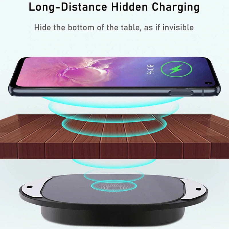 Chargeur sans fil PCInvisible True Wireless Charger Base de chargement sans fil longue distance 25 mm