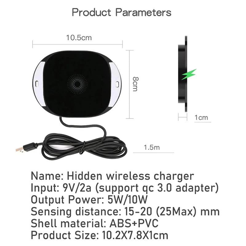 PCInvisible True Wireless Charger Long-distance 25MM Wireless Charging Base