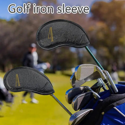 PC Iron Head Covers For Golf Clubs 10pcs Iron Head Covers PU Leather Club C