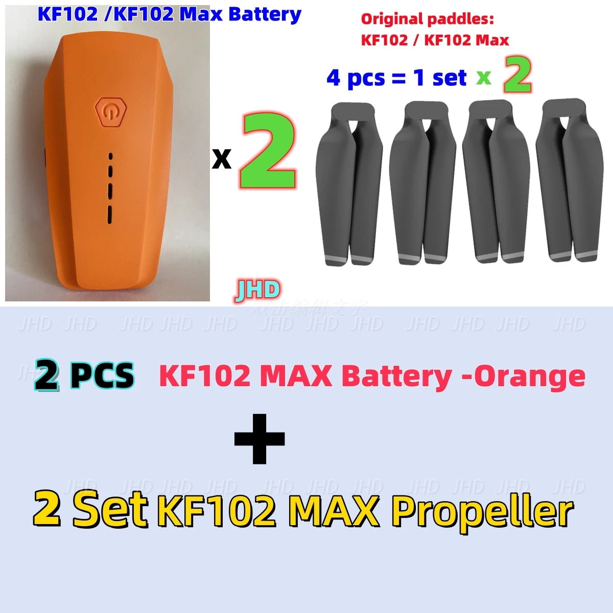 JHD KF102Max Drones Battery 7.4V 2200mAh Battery Spare Parts Accessories For KF102 MAX Drone Battery Propeller Wholesale