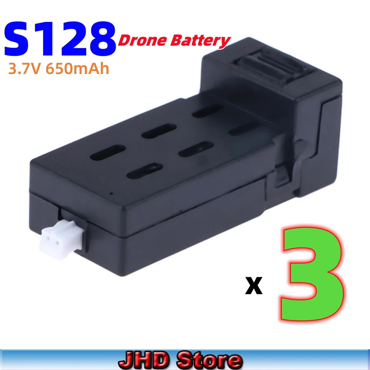 JHD S128 Drone Battery 650mAh Lipo Battery Part Accessory S128 Replacement S128 MAX Battery Wholesale