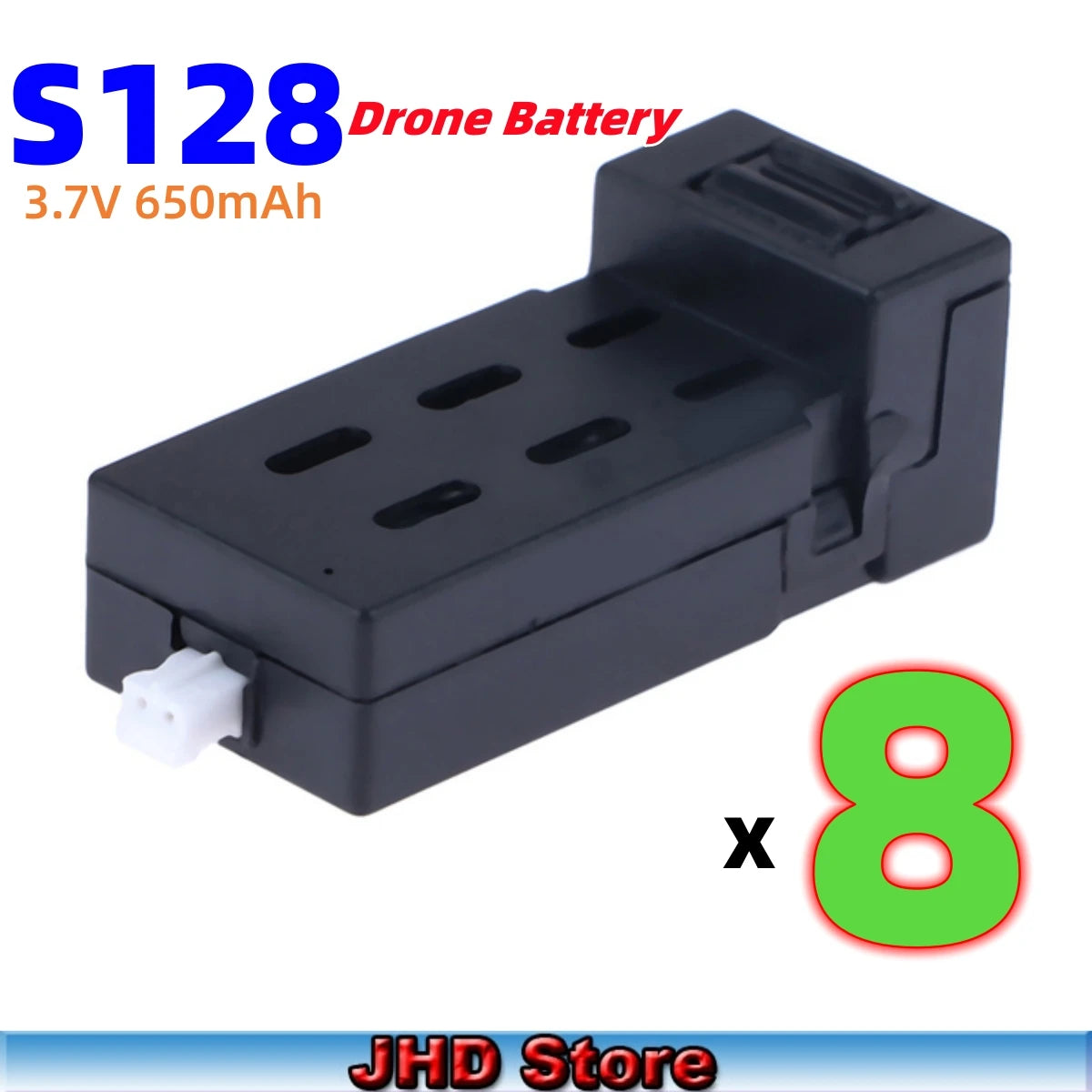 JHD S128 Drone Battery 650mAh Lipo Battery Part Accessory S128 Replacement S128 MAX Battery Wholesale