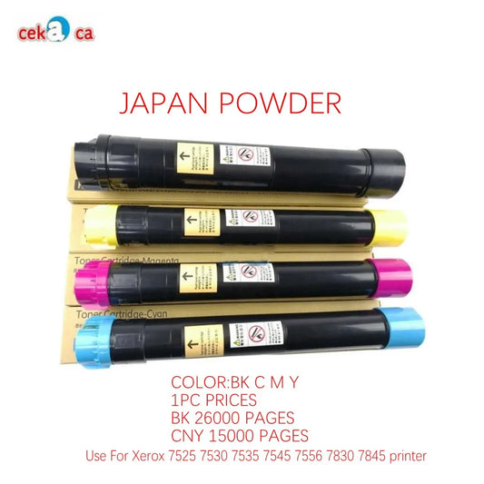 Japan Powder For Xerox 7525 7530 7535 7545 7556 7830 7845 7845i Printer Ton