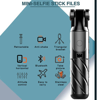 PCK03  3 In 1 Mini Bluetooth Selfie Stick Foldable Mobile Phone Tripod Mono