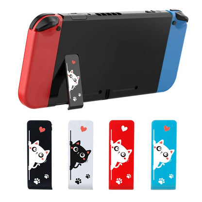 Kickstand Stand Holder Replacement Bracket for Nintendo Switch Console Host Back Cover Support Cartoon Cat Pattern NS Parts