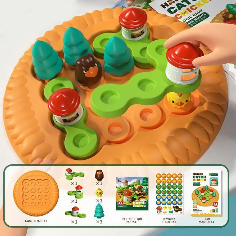 PC Kids Casual Table Games Boys Eagle Catch Chicken Tabletop Game Education