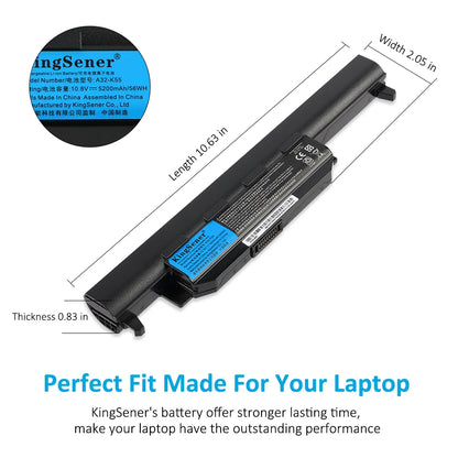 PC KingSener A32-K55 Battery For ASUS K55 K55V X55U A45 A45D A45V A75A A75V K45 K45N K45V K75 K75A K75D R400 R500 X45A X55C A41-K55