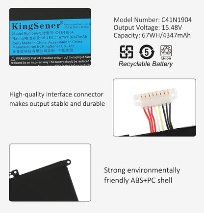 PC KingSener C41N1904 C41N1904-1 Laptop Battery  ASUS ZenBook 14 UX425UA UM425IA UX425EA UX425JA BX325JA UX325EA UX325JA UX363EA