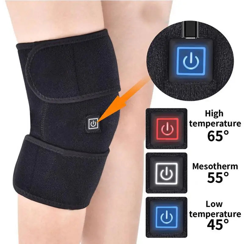 PC Knee Heat Pad USB Powered Heated Knee Sleeve 3 Heat Levels Knee Heater W