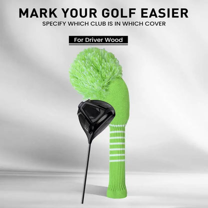 PC Knitted Golf Head Covers Golf Headcovers Set Golf Club Covers Golf Club