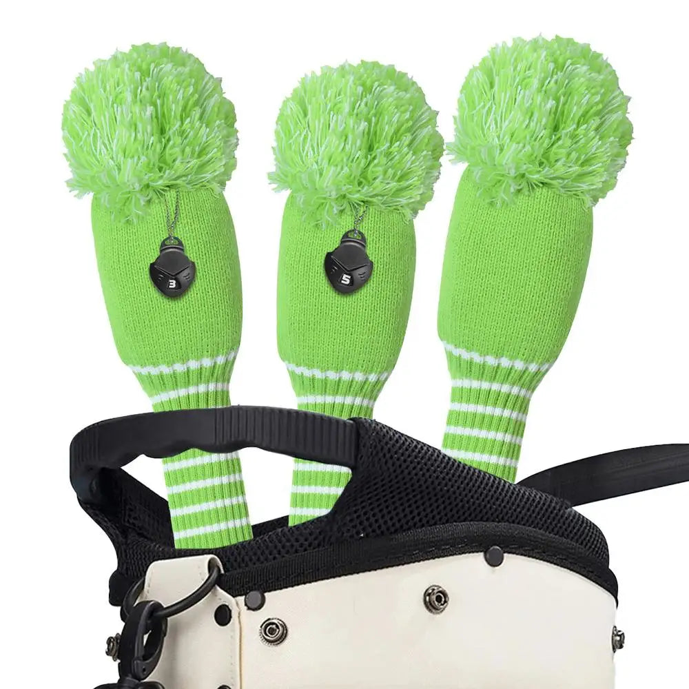 PC Knitted Golf Head Covers Golf Headcovers Set Golf Club Covers Golf Club