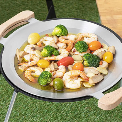 PC Korean Grill Pan Round Non-Stick Barbecue Plate Outdoor Travel Camping F